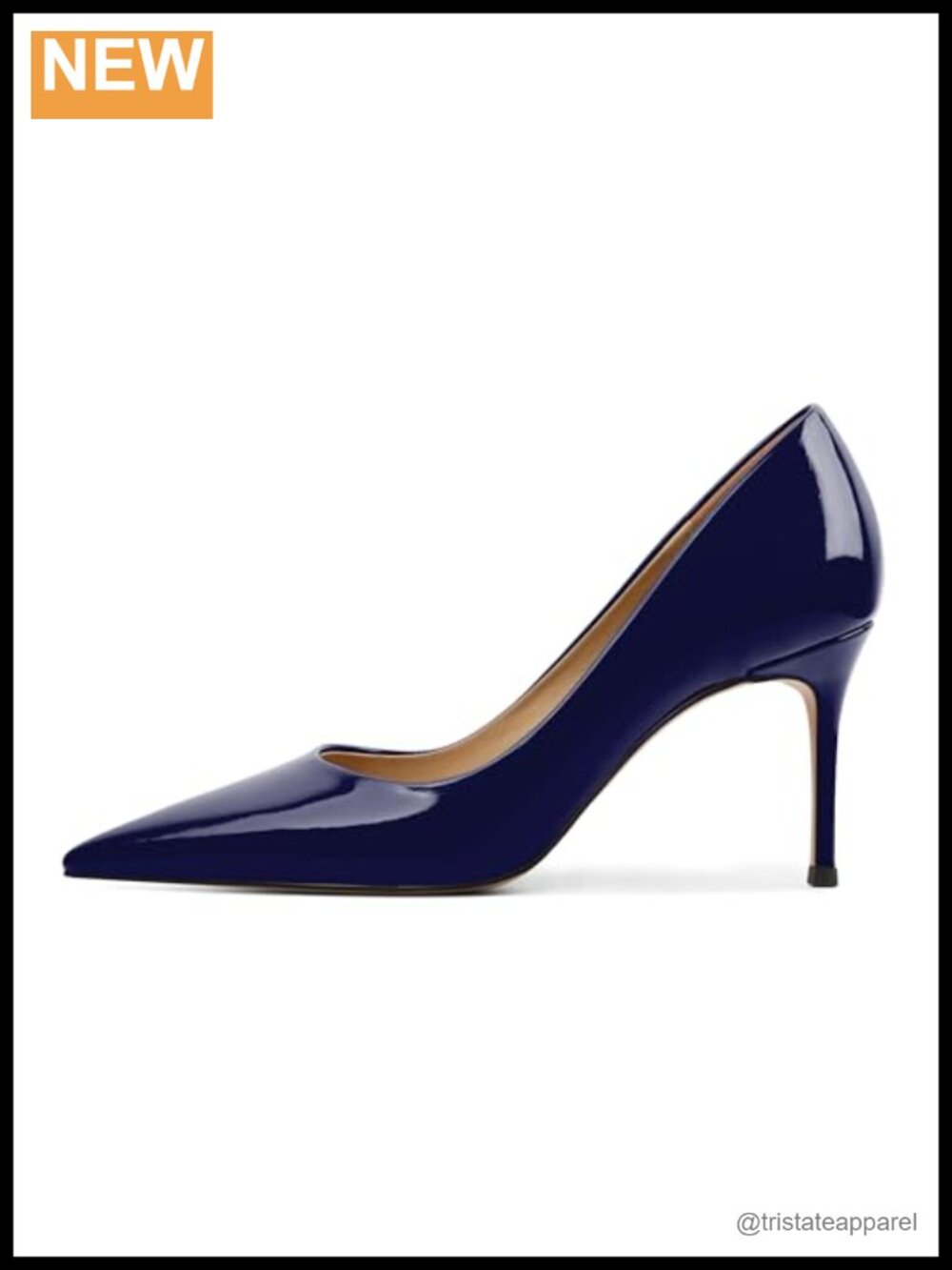 Women's Pointed Toe Stiletto Pumps 3.2 Inch Slip-On Heels for Wedding Party